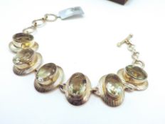 Sterling Silver 32 Carat Prasiolite Amethyst Bracelet Birmingham Hallmark New With Gift Box