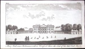 Herts Moor Park Rickmansworth Rare Georgian Copper Antique 1776 Engraving-148.