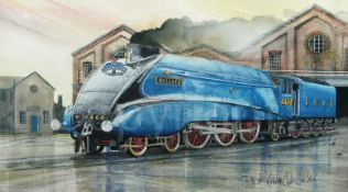 The Iconic Mallard Steam Locomotive Large Metal Wall Art