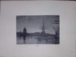 J.M.W Turner Rare “Cowes Harbour Isle of Wight” 1873 Picturesque Views in England -5