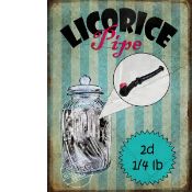 Liquorice Pipes Traditional Sweet Shop Favourites Nostalgic Memories Metal Art