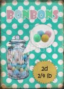 Bonbons Traditional Sweet Shop Favourites Nostalgic Memories Metal Wall Art