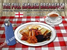 The Full English Breakfast Large Metal Wall Art