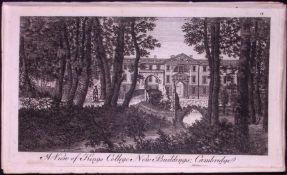 Kings College Cambridge Rare Georgian Copper Antique 1776 Engraving-7a