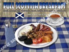 The Full Scottish Breakfast Large Metal Wall Art