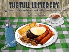The Ulster Fry Breakfast Metal Wall Art