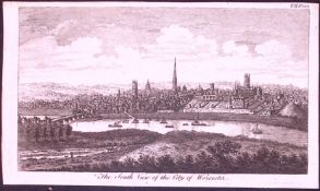 City of Worcester Rare 1776 Georgian Copper Plate Antique Engraving -71