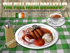 The Full Irish Fry Breakfast Metal Wall Art