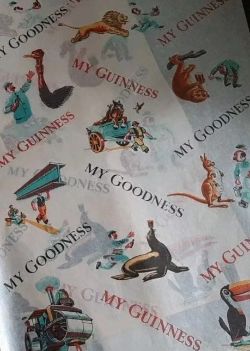 Guinness Wrapping Tissue Paper From 1950's - Rare Advertising