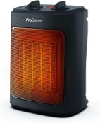 Pro Breeze 2000W Mini Ceramic Fan Heater - 3 Heat Settings RRP £44.99 L26