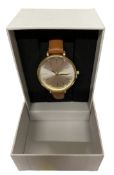 Unisex Quartz Wrist Watch (Brown Strap) L11