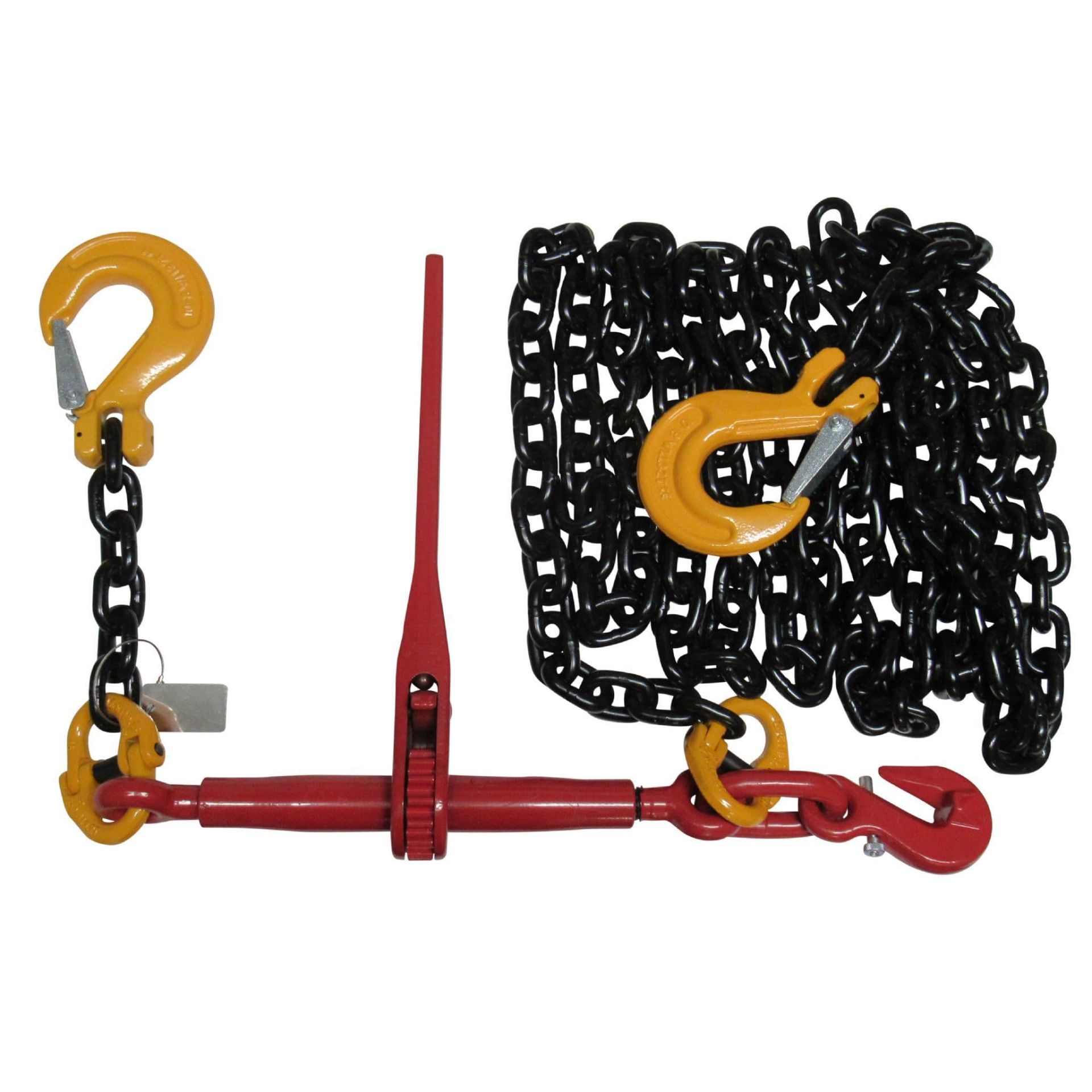 4 X 10MM RATCHET LOADBINDER with 12MTR CHAIN WITH CLEVIS SLING HOOK