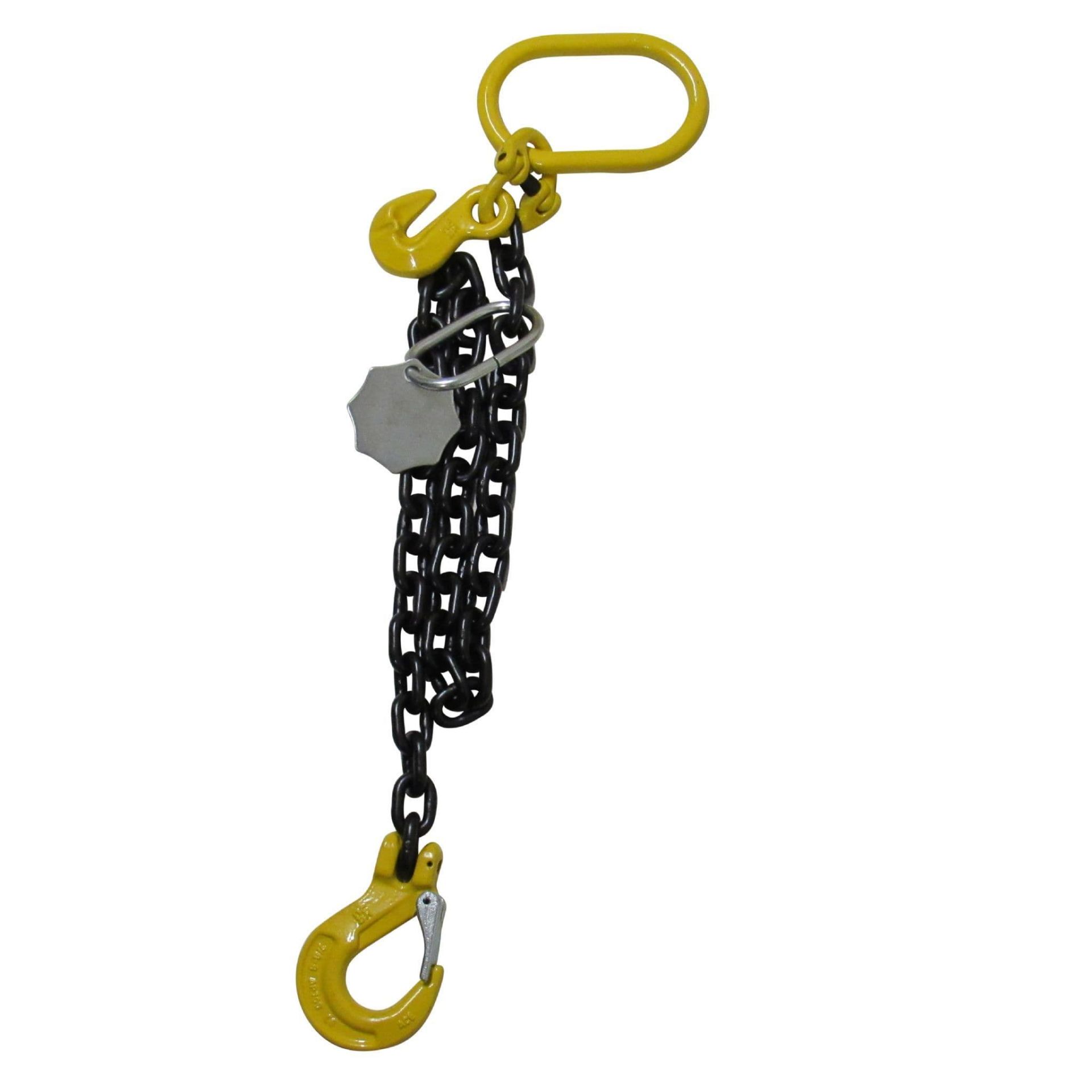 CHAIN SLING: 10MM 1 LEG 2M, CLEVIS SLING HOOK, GRAB HOOK, SWL: 3.15T