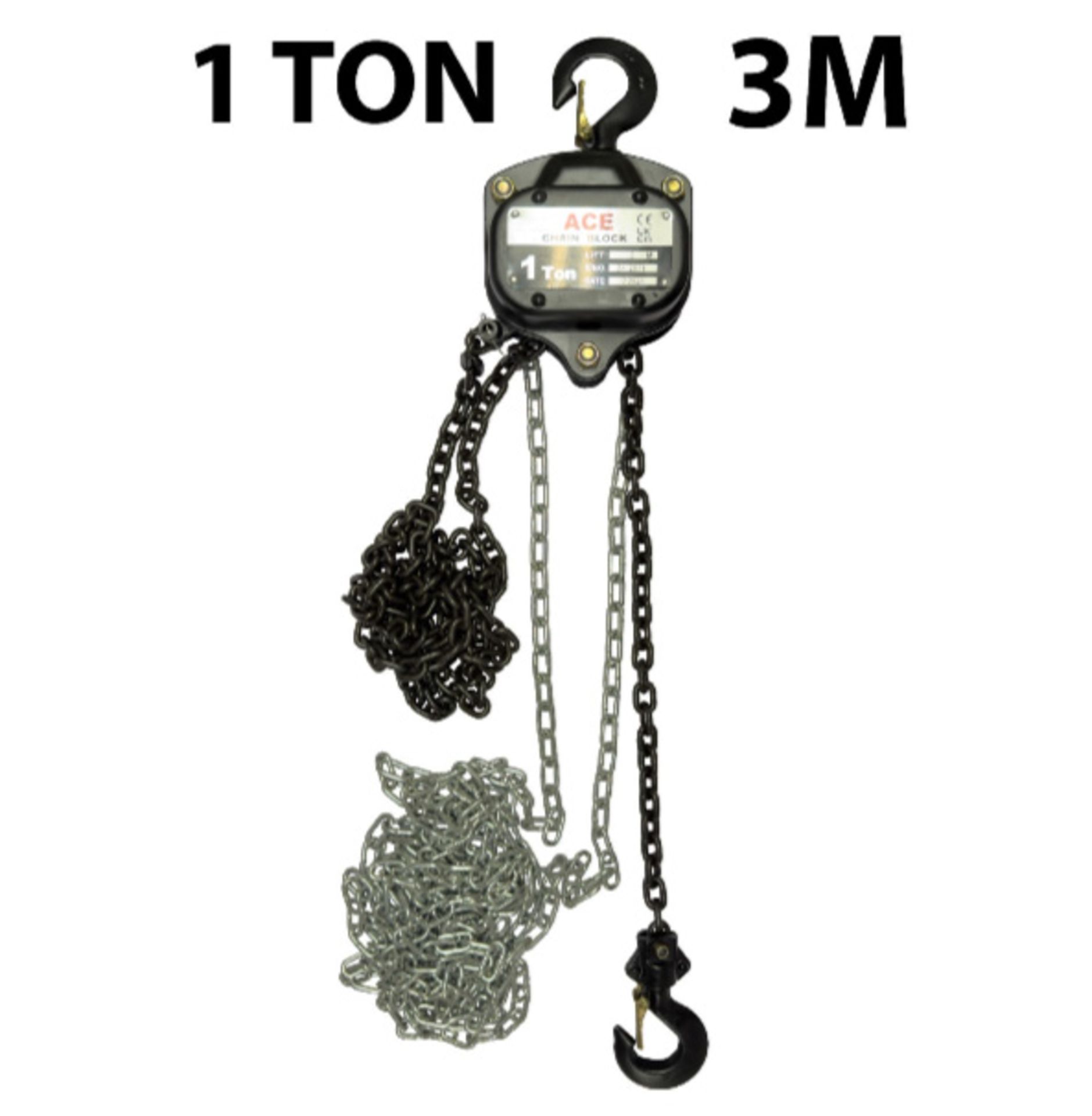 1 TON ACE HAND CHAIN BLOCK WITH 3 METRE HEIGHT OF LIFT