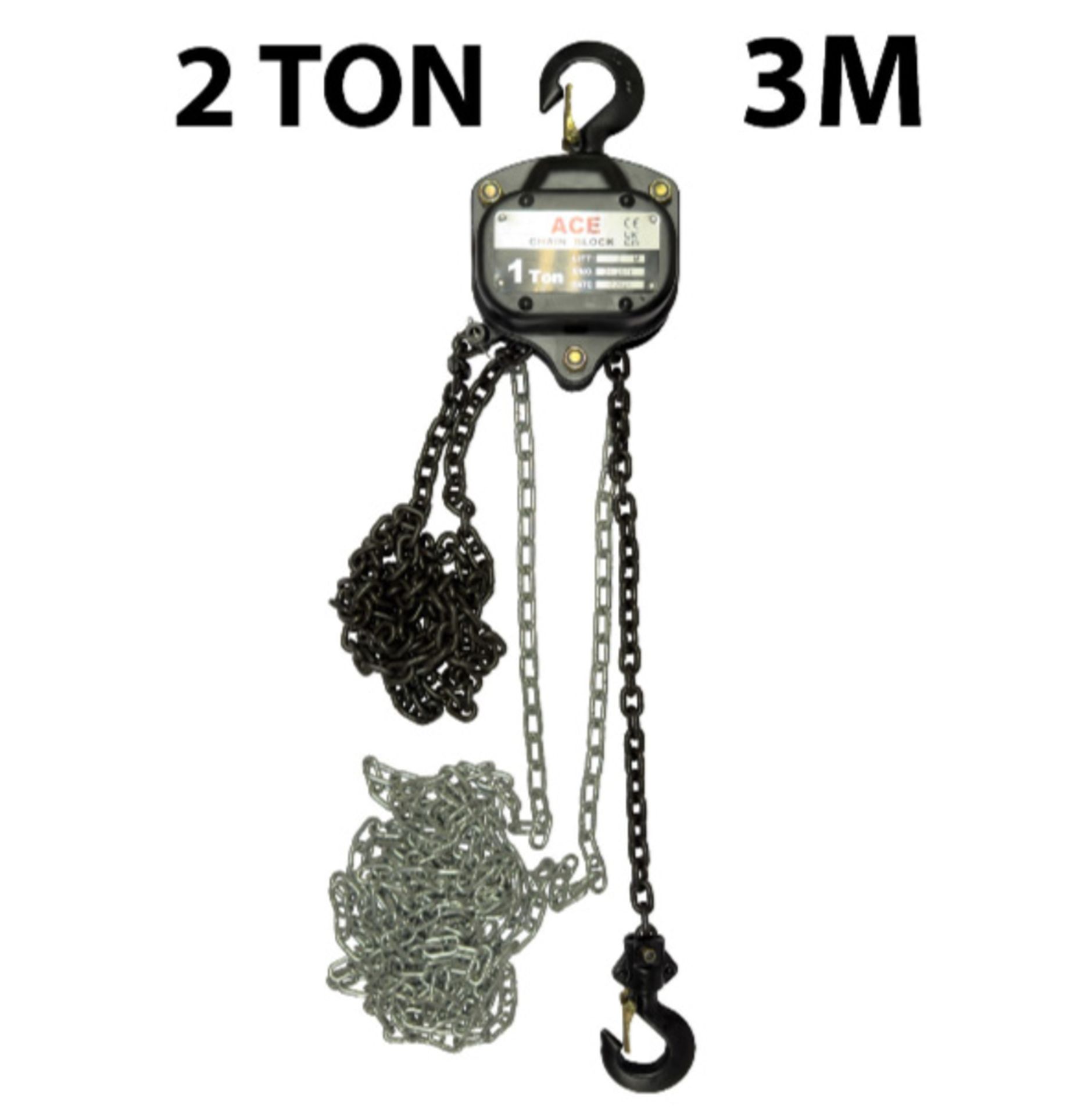 2 TON ACE HAND CHAIN BLOCK WITH 3 METRE HEIGHT OF LIFT