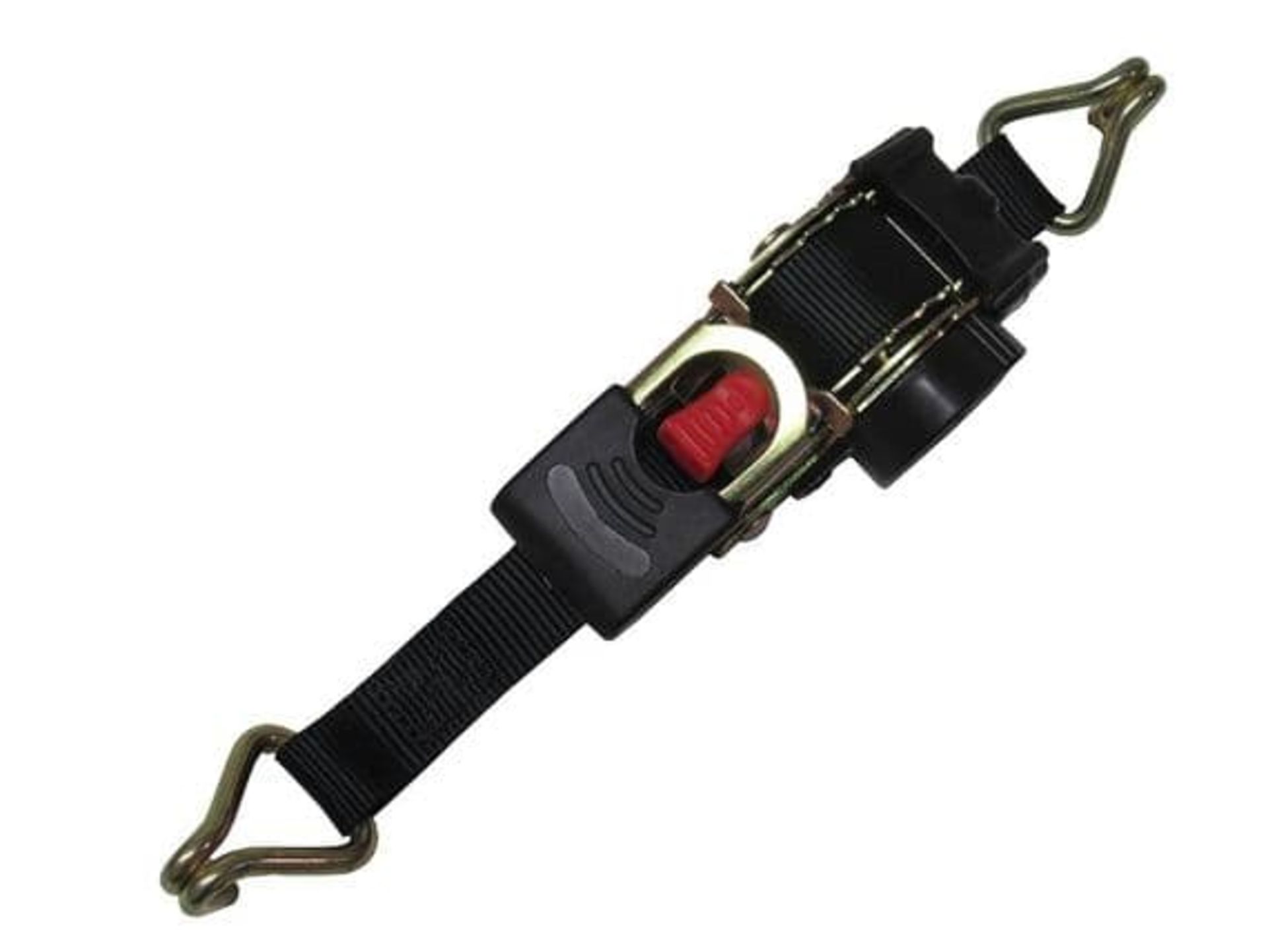4 X 25MM x 3M RETRACTABLE AUTO RATCHET STRAPS WITH CLAW HOOKS (BS 600 daN)