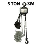 3 TON ACE HAND CHAIN BLOCK WITH 3 METRE HEIGHT OF LIFT