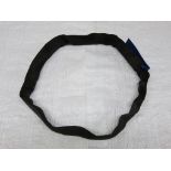 2 X BLACK WIRE ROPE ROUND SLING. 2 TON 2M EWL, 2MM 7X7 CORE, FOS 5:1