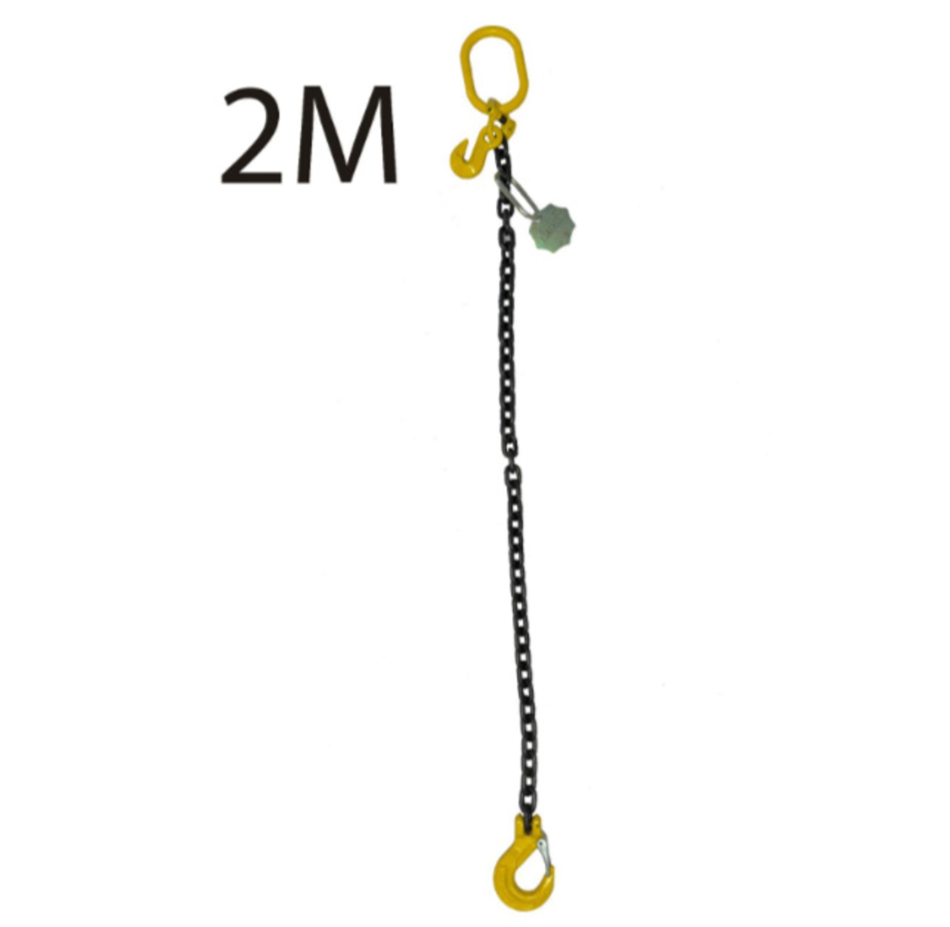 Single Leg Chain Sling 2 metre with Sling Hook & Shortening Grab hook WLL 1.5T