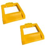 2 X PALLET TRUCK STOP CHOCK YELLOW