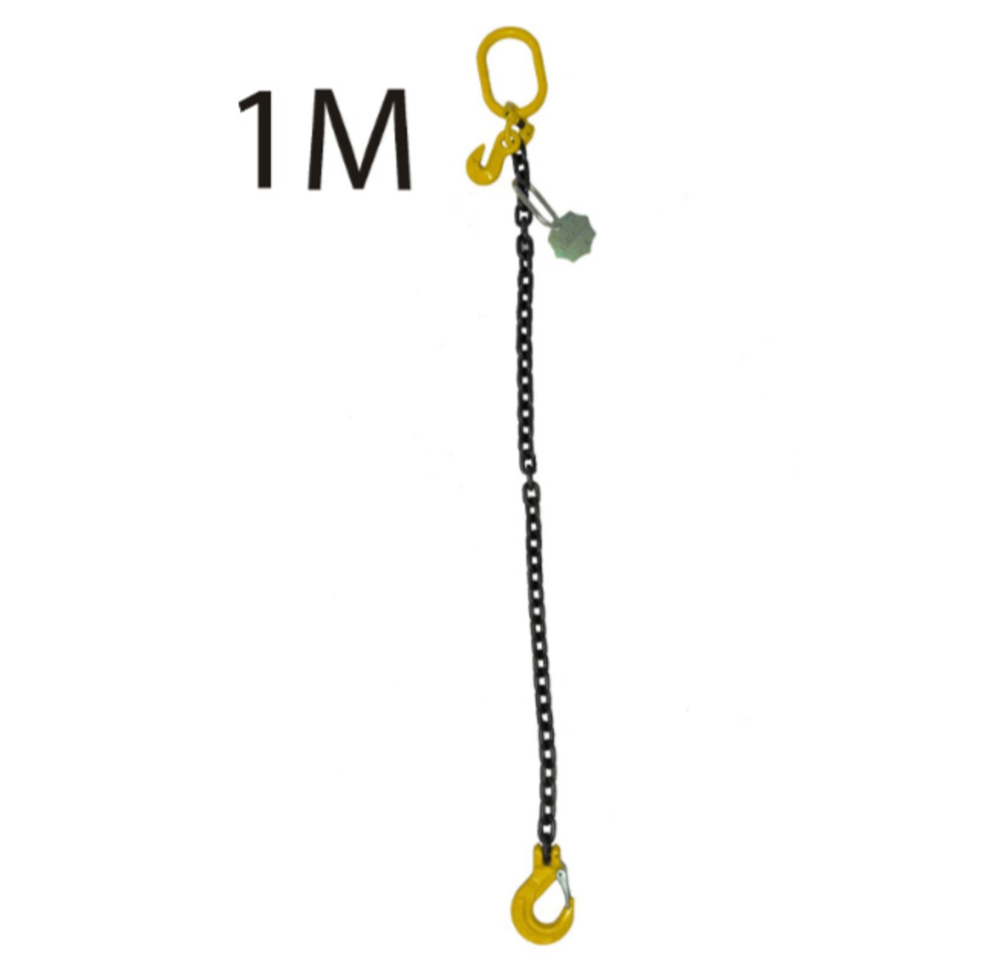 Single Leg Chain Sling 1 metre with Sling Hook & Shortening Grab hook WLL 1.5T