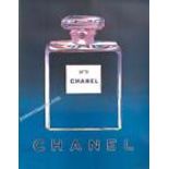 Andy Warhol - Original Chanel No 5 Poster Dark Blue/Blue 1997.