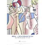 Roy Lichtenstein 'Nudes With Beach Ball' Original Exhibition Poster 2007. Certificate of Provenan...