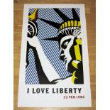 Roy Lichtenstein = 'I Love Liberty'.