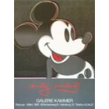 Andy Warhol 'Mickey Mouse' 1982 Ehibition Poster (Reproduction)