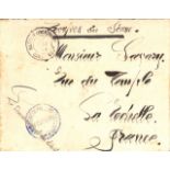 Siam 1903 (Aug) Envelope to France superscribed "Troupes du Siam" with blue