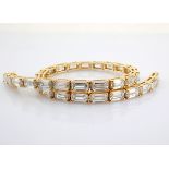 Emerald Cut Lab-Grown Diamond Tennis Bracelet - 10.16 Total Carat (MDI Certified)