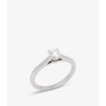 Cartier Brilliant Cut 0.30ct Solitaire Diamond Platinum 1895 Ring