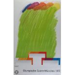Richard Smith (1931-2016) Original Olympische Spiele München, Advertisement Poster, Germany, 1972