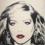 ANDY WARHOL (1928-87) ‘Debbie Harry-Red Lips’, White Colourway, Large, 36 x 36 inch, 1977