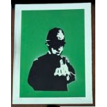 Banksy Not Banksy (Born 1974) 'Rude Copper' 2/5 Editioned, Screen Print, COA, Signed, 2018