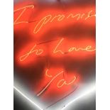 Tracey Emin (b1963) "I Promise To Love You", Exhibition Lithograph, Framed, 2014