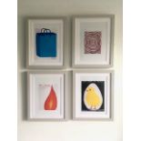 David Shrigley OBE (b 1968) ‘My Flame Will Not Be & 3 Others’, Shrig Mini Series Offset Lithograp...