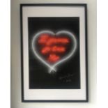 Tracey Emin (b1963) "I Promise To Love You", Exhibition Lithograph, Framed, 2014