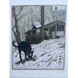 Billy Childish Hand Signed Limited Edition Free Post UK The Cat In The Snow