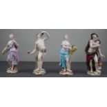 Title: 19th Century Meissen Porcelain Figurines – Set of the Four SeasonsDescription: 19th Century