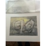 Henry Moore ‘Reclining nude’ 1980. Lithograph 1980