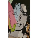 Andy Warhol 'Mick Jagger' Screenprint From Seabird Edition FS.11-140 1975