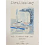 David Hockney. 1980 Exhibition Poster.
