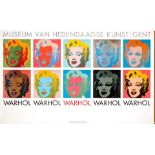Andy Warhol 'Ten Marilyns' Original Vintage Exhibition Poster 1990. Linen Backed.
