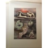 Henry Moore (1898-1986). Rare Lithograph. 1983.