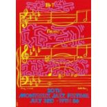 After Keith Haring and Andy Warhol. 1986 Montreux Jazz festival Poster.