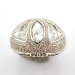 Natural Diamond 18K White Gold Ring