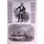 Charles Dickens Giving The Last Reading of His Works Antique Woodcut Illustration-5.
