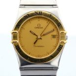 Omega / Constellation Manhattan 18K Gold Steel Maastricht 1993 Watch - Unisex Steel Wristwatch