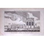 View of Eton College Rare Large 247-Year-Old Antique Copperplate Engraving-55-TR